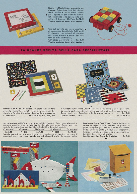 Franz Carl Weber Spielzeugkatalog 1960