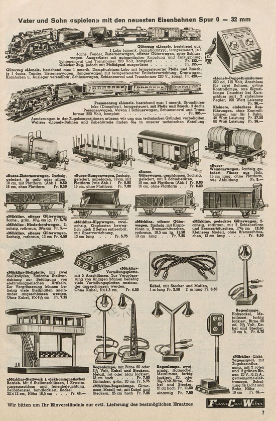 Franz Carl Weber Spielwaren Katalog 1947-1948