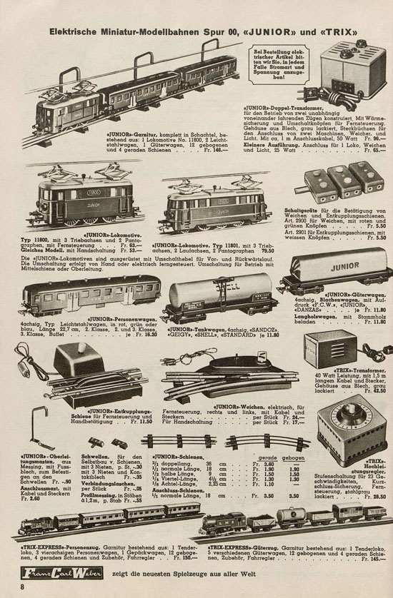 Franz Carl Weber Spielwaren Katalog 1947-1948