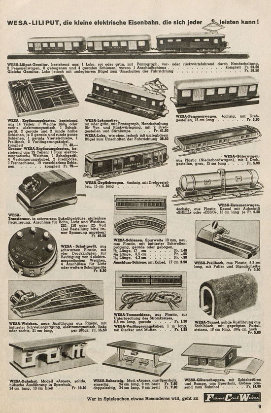 Franz Carl Weber Spielwaren Katalog 1947-1948