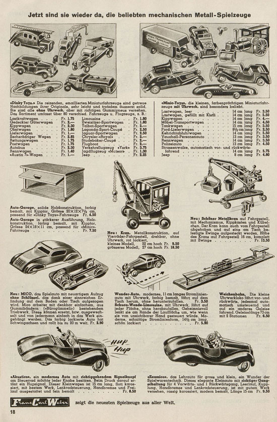 Franz Carl Weber Spielwaren Katalog 1947-1948