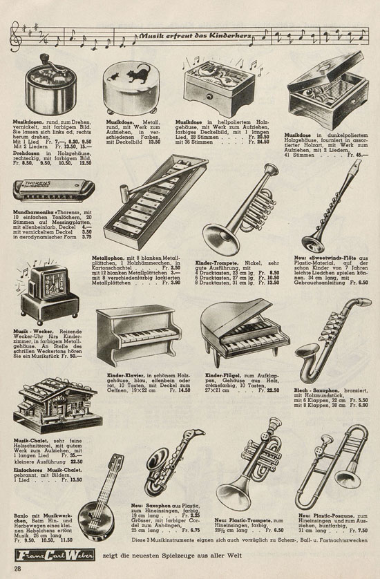 Franz Carl Weber Spielwaren Katalog 1947-1948