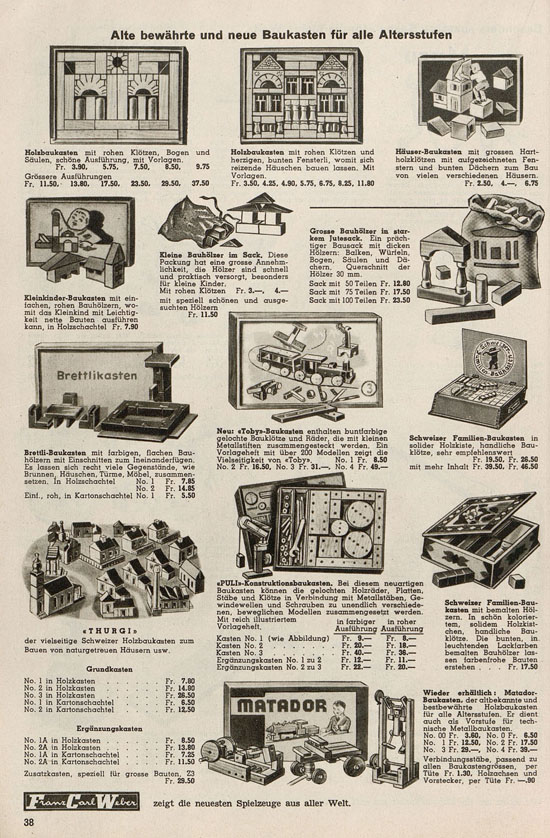 Franz Carl Weber Spielwaren Katalog 1947-1948