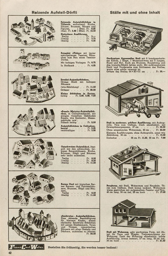 Franz Carl Weber Spielwaren Katalog 1947-1948