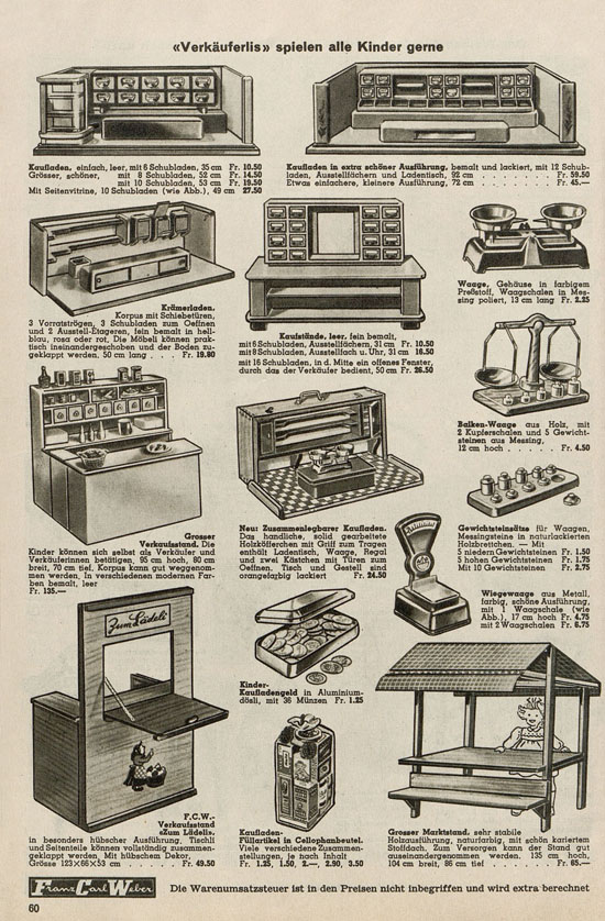 Franz Carl Weber Spielwaren Katalog 1947-1948