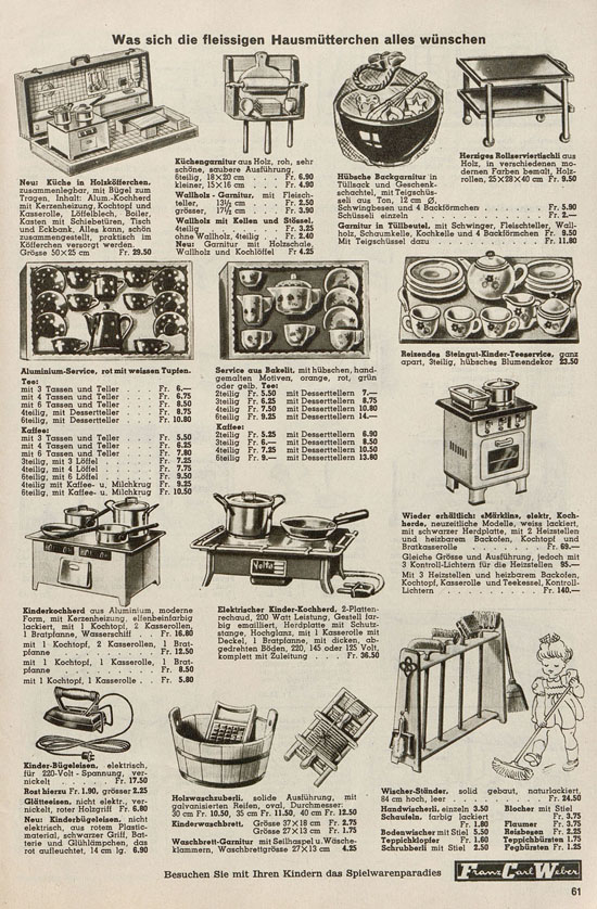 Franz Carl Weber Spielwaren Katalog 1947-1948