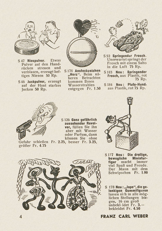 Franz Carl Weber Katalog Scherz, Ball und Fastnacht 1949