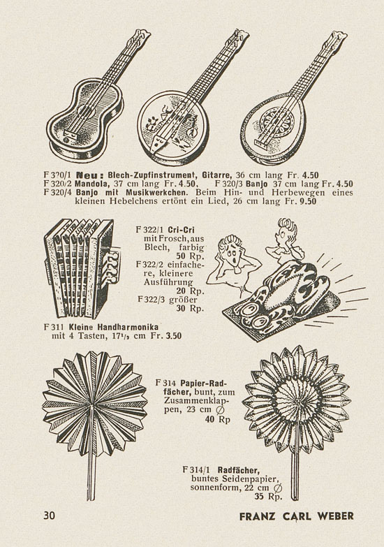 Franz Carl Weber Katalog Scherz, Ball und Fastnacht 1949