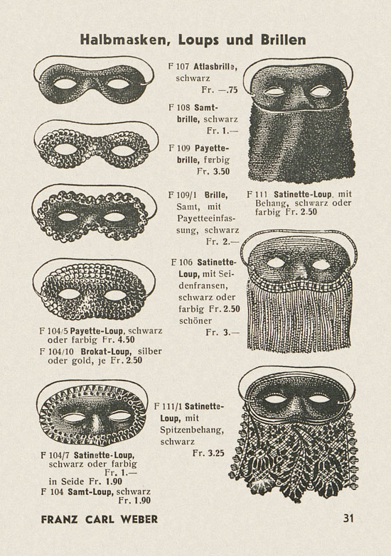 Franz Carl Weber Katalog Scherz, Ball und Fastnacht 1949