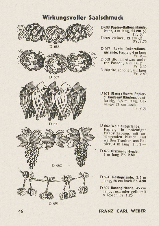 Franz Carl Weber Katalog Scherz, Ball und Fastnacht 1949