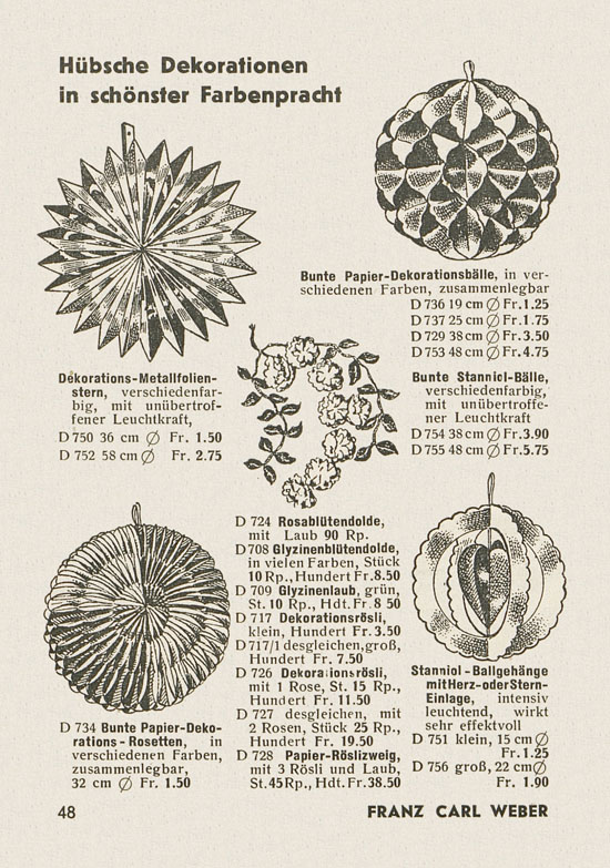 Franz Carl Weber Katalog Scherz, Ball und Fastnacht 1949