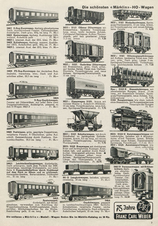 Franz Carl Weber AG Katalog Technische Spielwaren 1956 