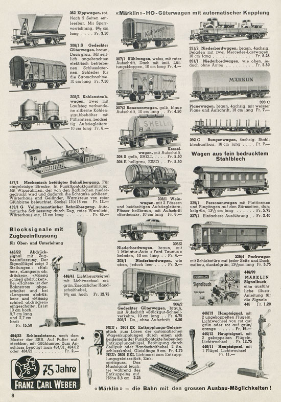 Franz Carl Weber AG Katalog Technische Spielwaren 1956 