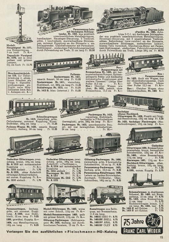 Franz Carl Weber AG Katalog Technische Spielwaren 1956 