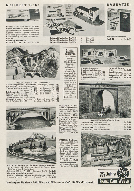 Franz Carl Weber AG Katalog Technische Spielwaren 1956 