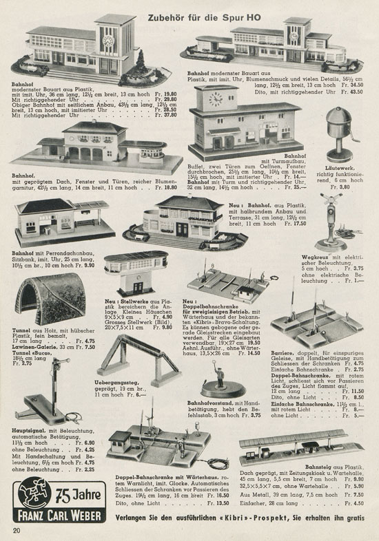 Franz Carl Weber AG Katalog Technische Spielwaren 1956 