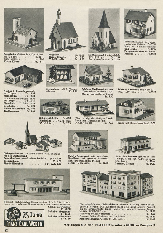 Franz Carl Weber AG Katalog Technische Spielwaren 1956 