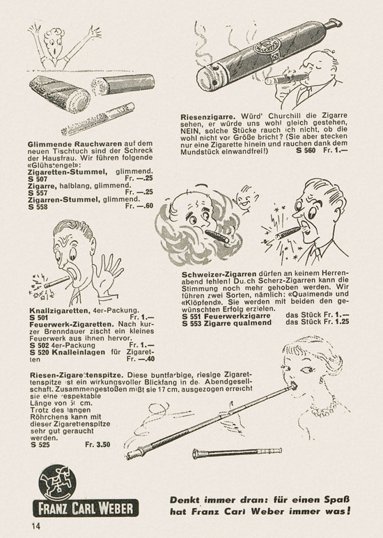 Franz Carl Weber Katalog Scherz und Unterhaltung 1959