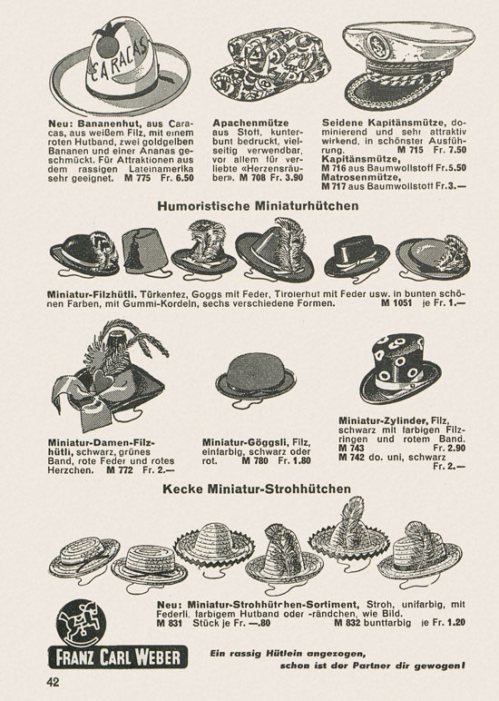 Franz Carl Weber Katalog Scherz und Unterhaltung 1959