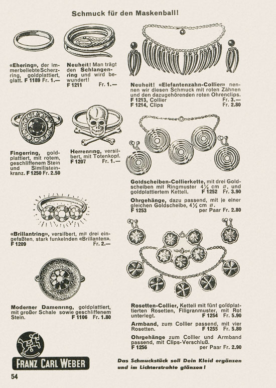 Franz Carl Weber Katalog Scherz und Unterhaltung 1959