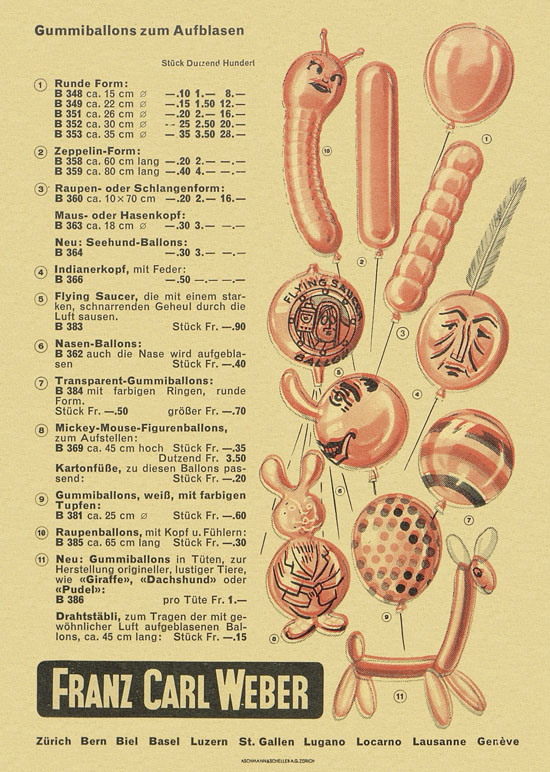 Franz Carl Weber Katalog Scherz und Unterhaltung 1959