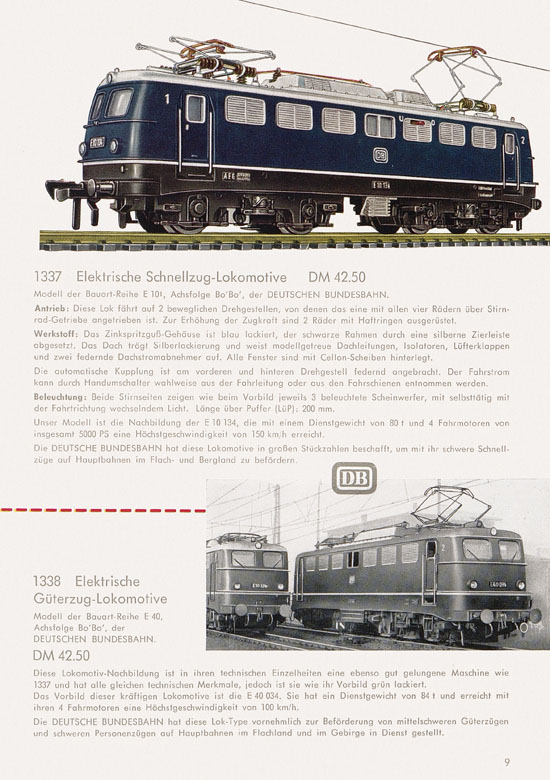 Fleischmann Katalog H0 1961-1962