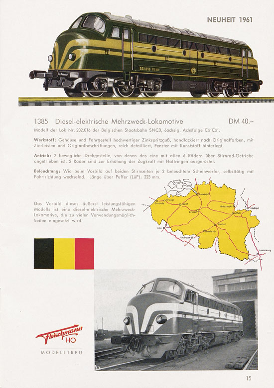 Fleischmann Katalog H0 1961-1962