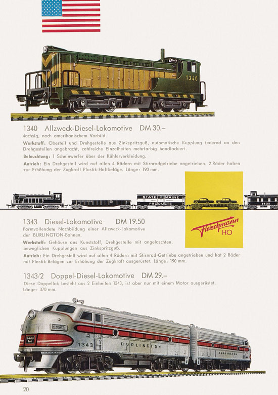 Fleischmann Katalog H0 1961-1962