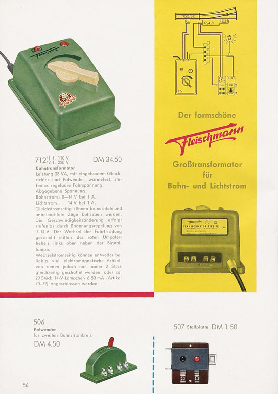 Fleischmann Katalog H0 1961-1962