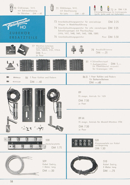 Fleischmann Katalog H0 1961-1962