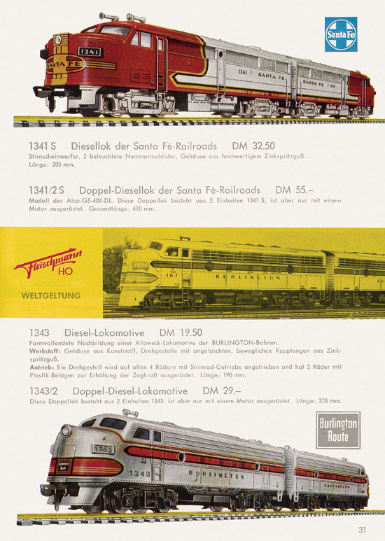 Fleischmann Katalog H0 1962-1963