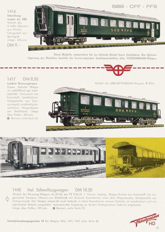 Fleischmann Katalog H0 1962-1963