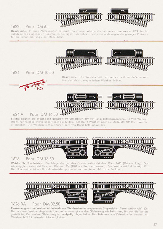 Fleischmann Katalog H0 1962-1963