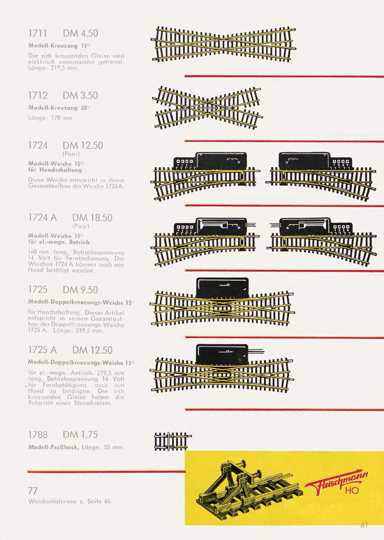 Fleischmann Katalog H0 1962-1963