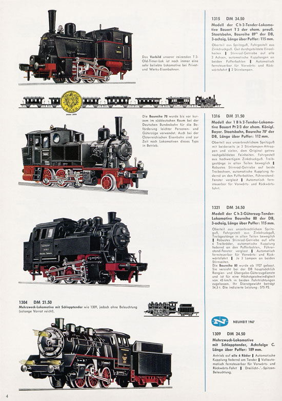 Fleischmann H0 International Auto-Ralley Katalog 1967-1968