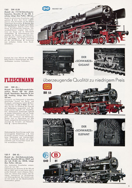 Fleischmann H0 International Auto-Ralley Katalog 1967-1968