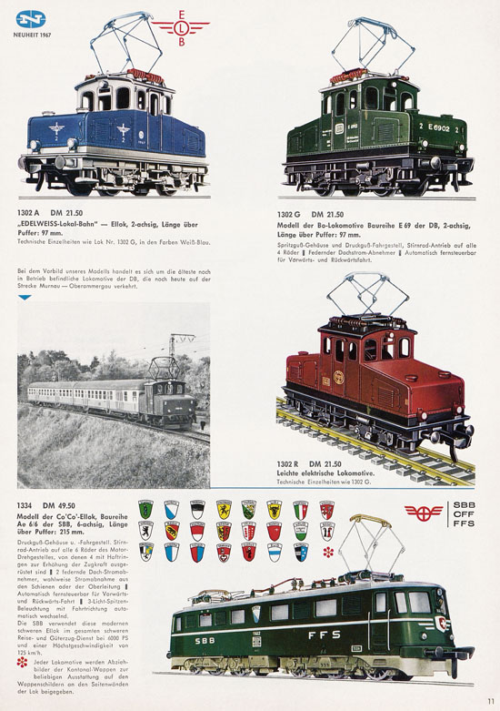 Fleischmann H0 International Auto-Ralley Katalog 1967-1968