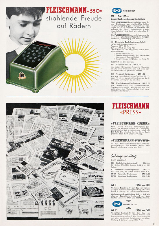 Fleischmann H0 International Auto-Ralley Katalog 1967-1968