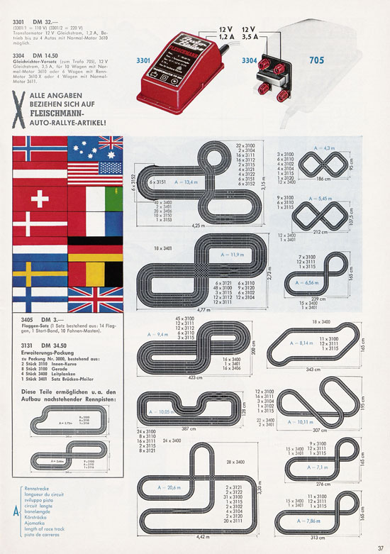 Fleischmann H0 International Auto-Ralley Katalog 1967-1968