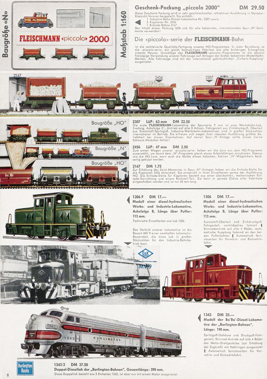 Fleischmann Katalog Modelleisenbahn Auto-Ralley 1968-1969