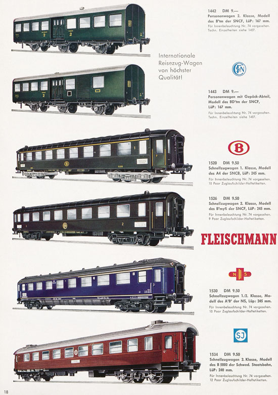 Fleischmann Katalog Modelleisenbahn Auto-Ralley 1968-1969