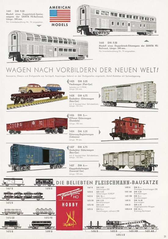 Fleischmann Katalog Modelleisenbahn Auto-Ralley 1968-1969