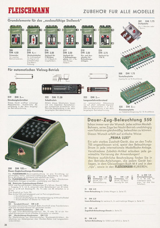 Fleischmann Katalog Modelleisenbahn Auto-Ralley 1968-1969