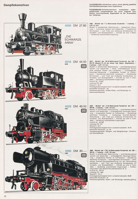 Fleischmann Katalog 1971