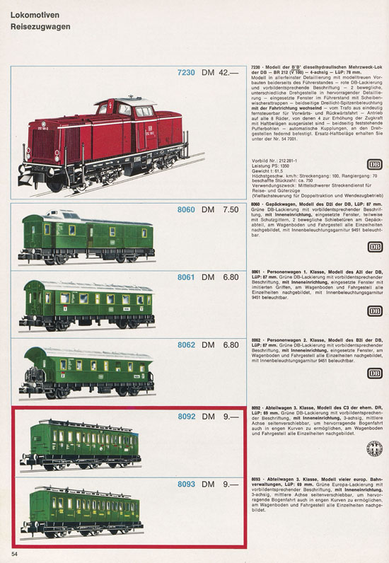 Fleischmann Katalog 1971