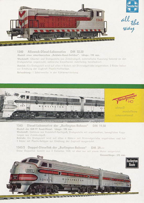 Fleischmann Katalog H0 1963-1964