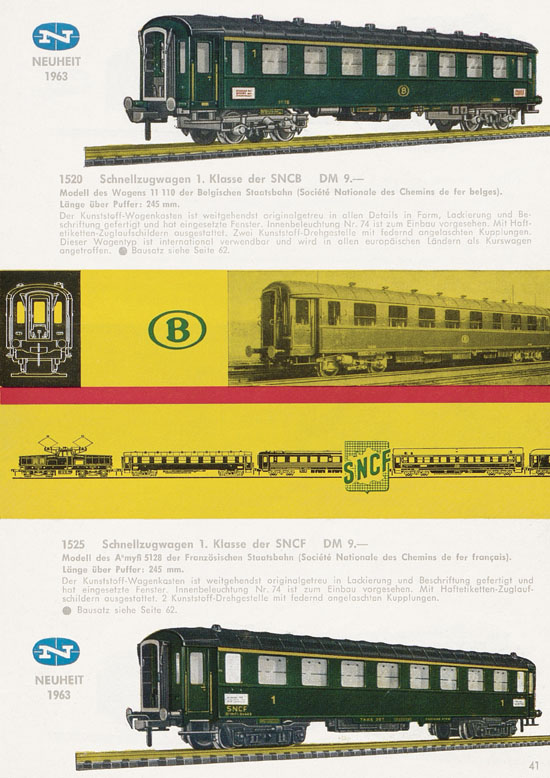 Fleischmann Katalog H0 1963-1964