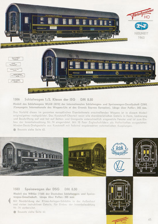 Fleischmann Katalog H0 1963-1964