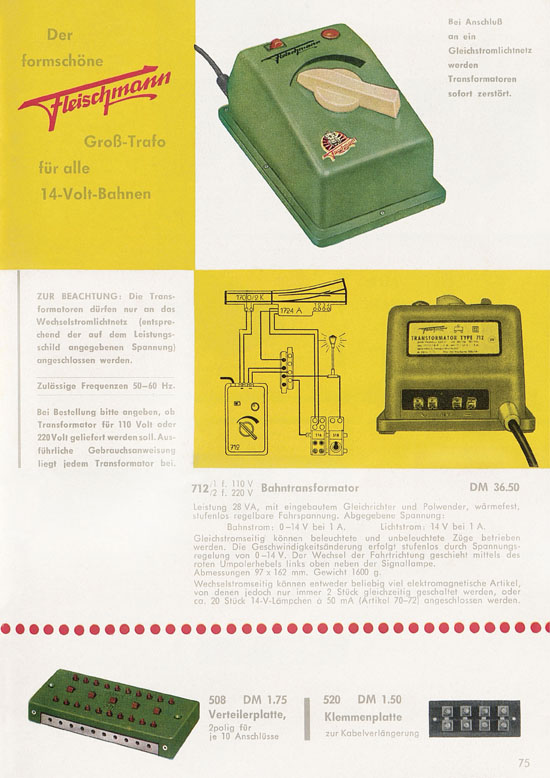 Fleischmann Katalog H0 1963-1964