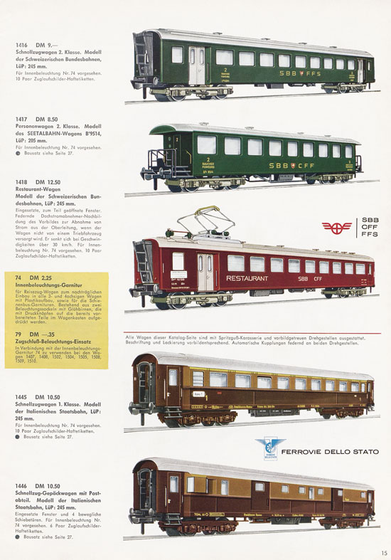 Fleischmann Katalog H0 International 1965-1966